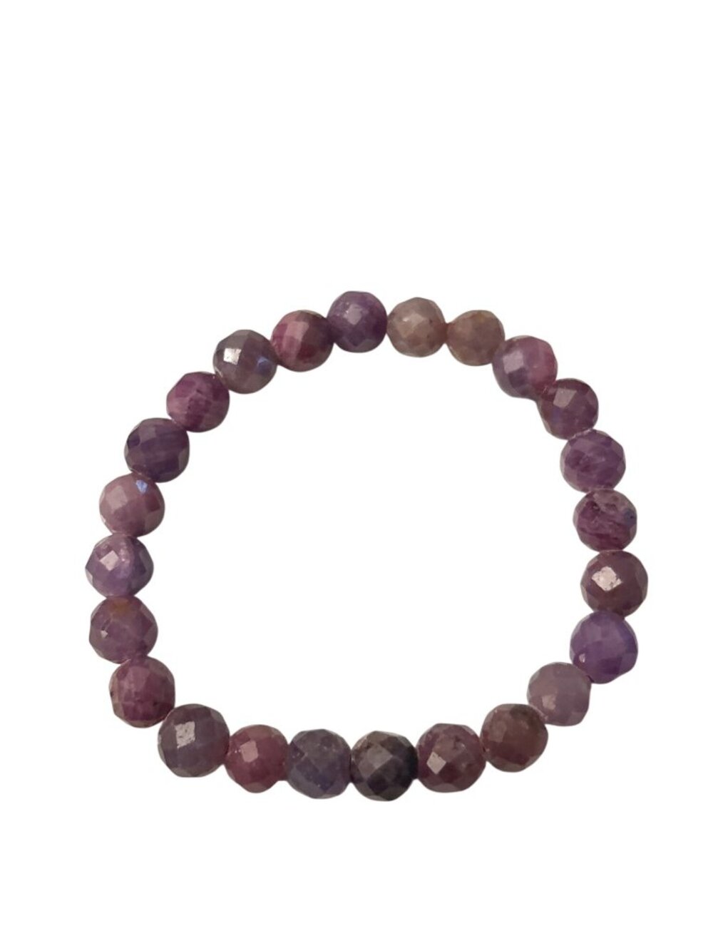 Ruby Natural Faceted Rondelle Bead Bracelet Gemstone Beaded Jewelry 7mm Faceted